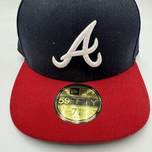 Authentic New Atlanta Braves New Era MLB Training 59FIFTY Red Fitted Hat Cap